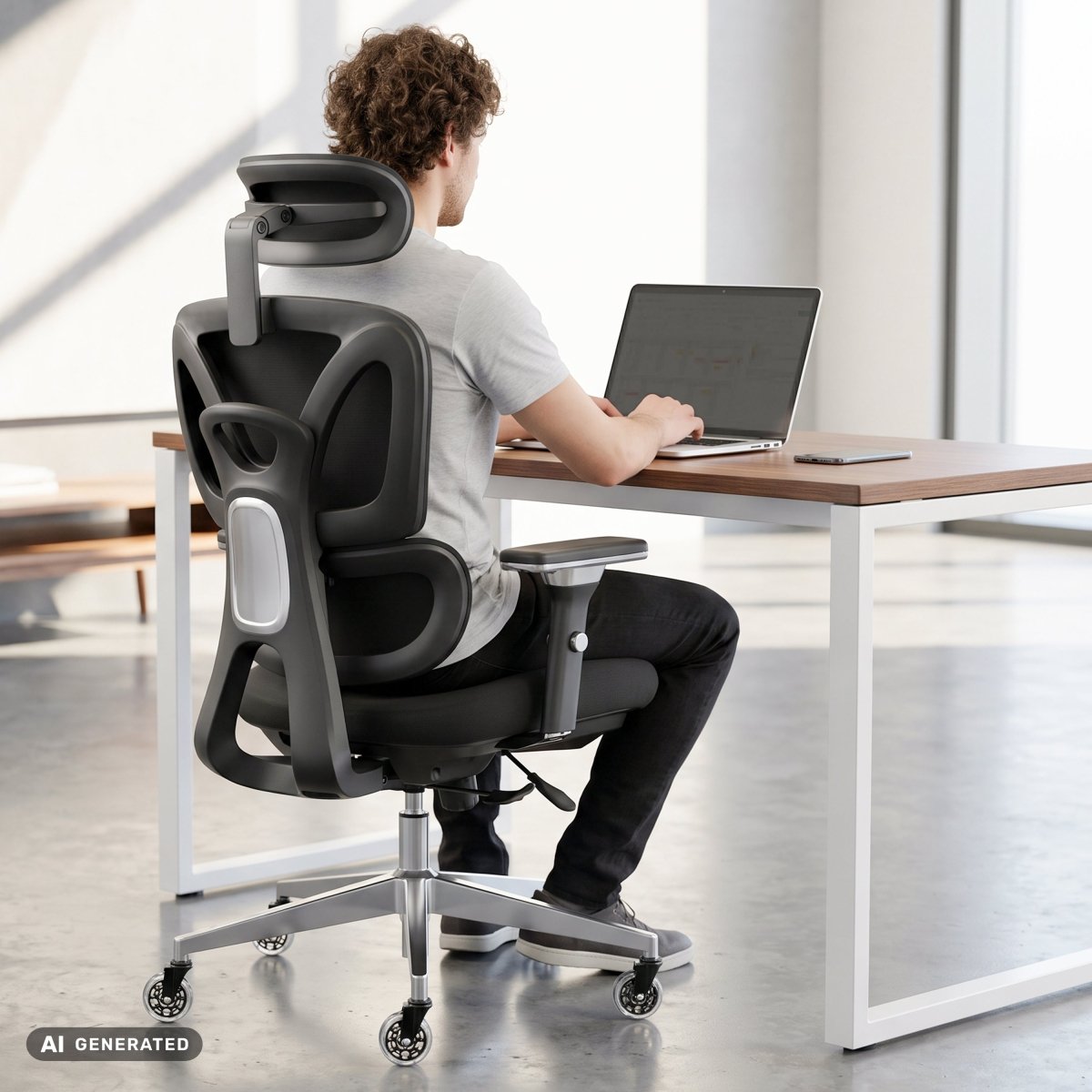ProSeat – Ergonomic Office Chair - ClouvouChairs - US Cream/Gray