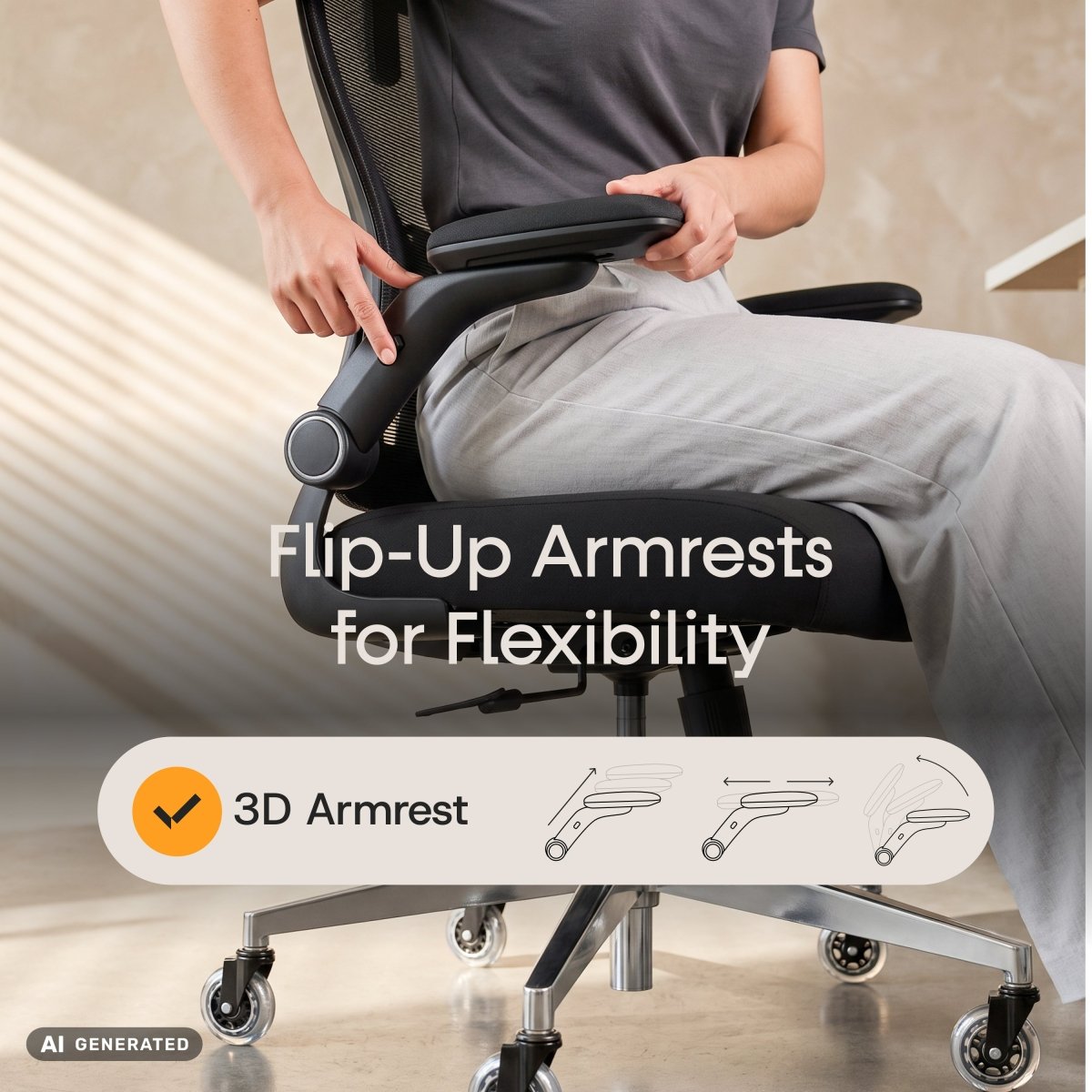 SmartSeat – Ergonomic Office Chair - ClouvouChairs - US Black
