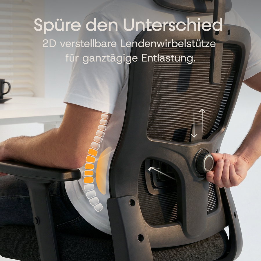 Dynamic, adaptive lumbar support