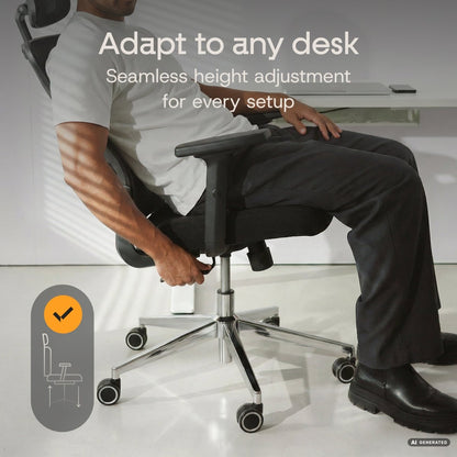 BrightSeat – Best Value Ergonomic Office Chair - ClouvouChairs - US Black