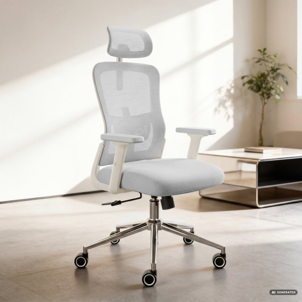 BrightSeat – Best Value Ergonomic Office Chair - ClouvouChairs - US Cream/Gray