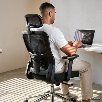 BrightSeat – Best Value Ergonomic Office Chair - ClouvouChairs - US Black