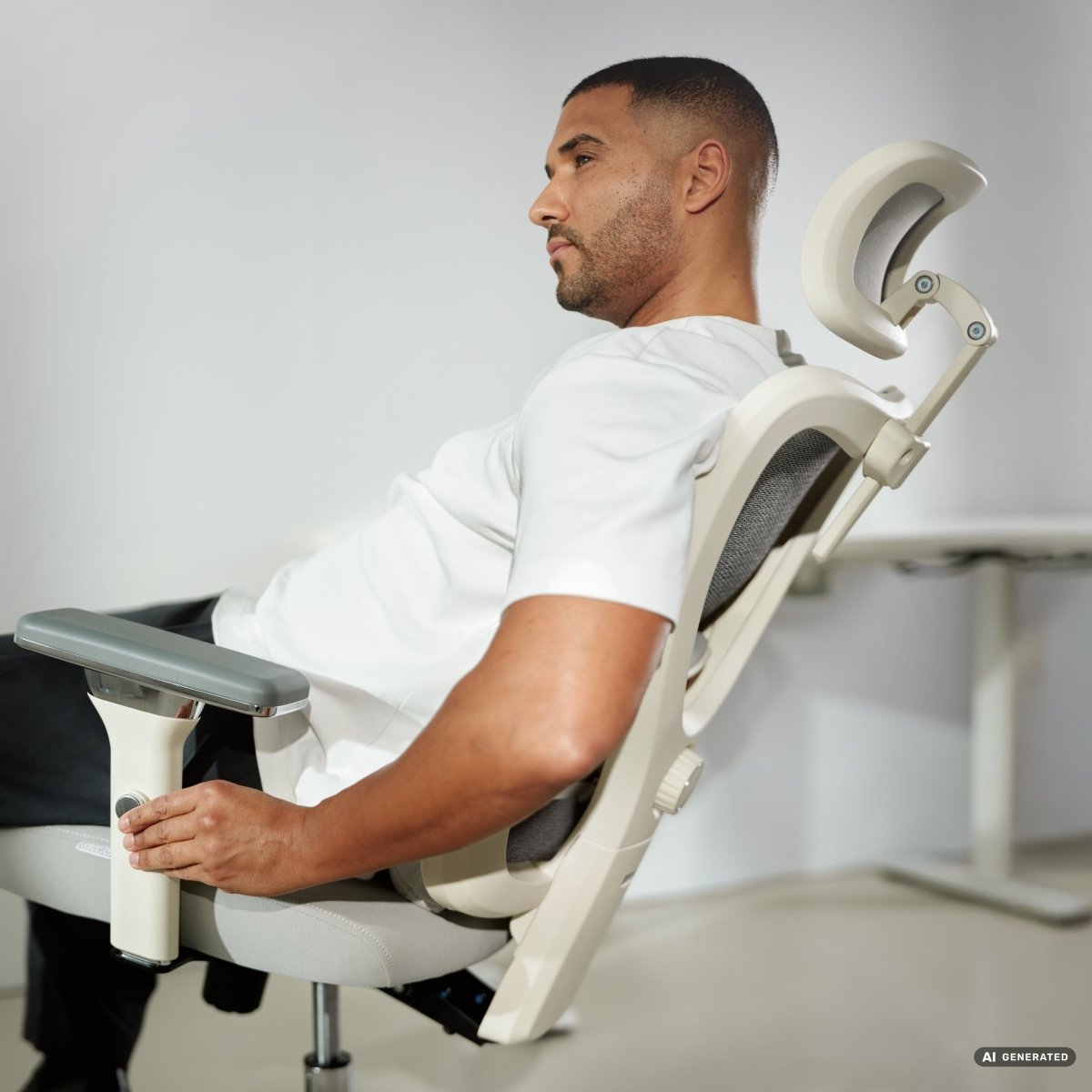 CleverSeat - Ergonomic Office chair - ClouvouChairs - US Cream/Gray