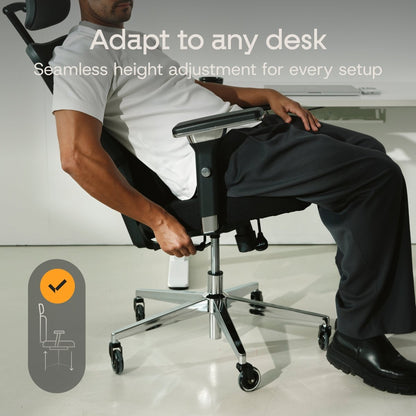 CleverSeat - Ergonomic Office chair - ClouvouChairs - US Black
