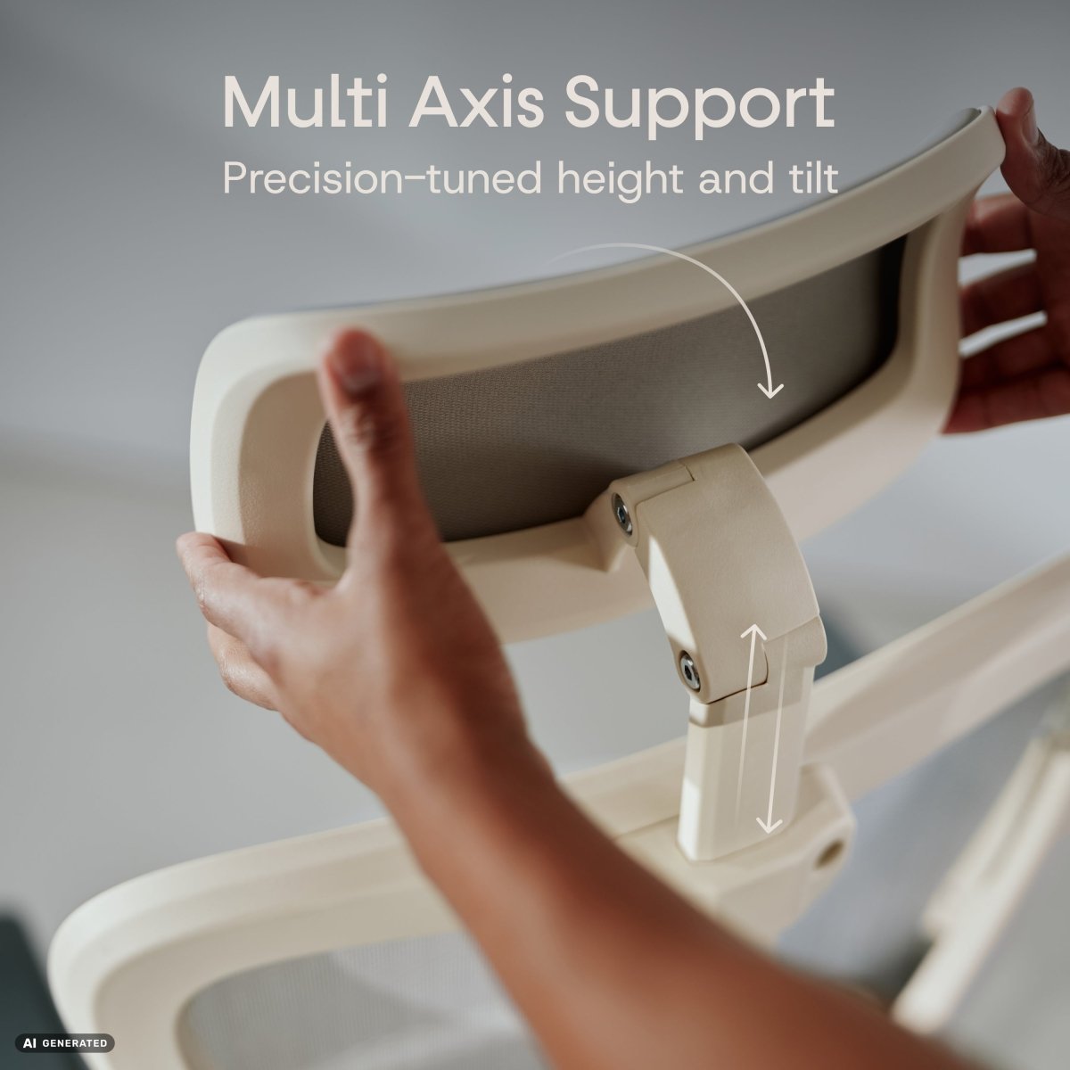 CleverSeat - Ergonomic Office chair - ClouvouChairs - US Cream/Gray