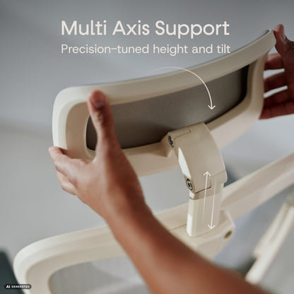 CleverSeat - Ergonomic Office chair - ClouvouChairs - US Cream/Gray