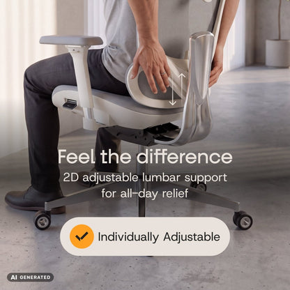MasterSeat – Ergonomic Premium Office Chair - ClouvouChairs - US Cream/Gray