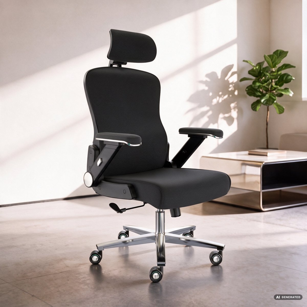 PowerSeat - Ergonomic Extra-Wide Office Chair - ClouvouChairs - US Black