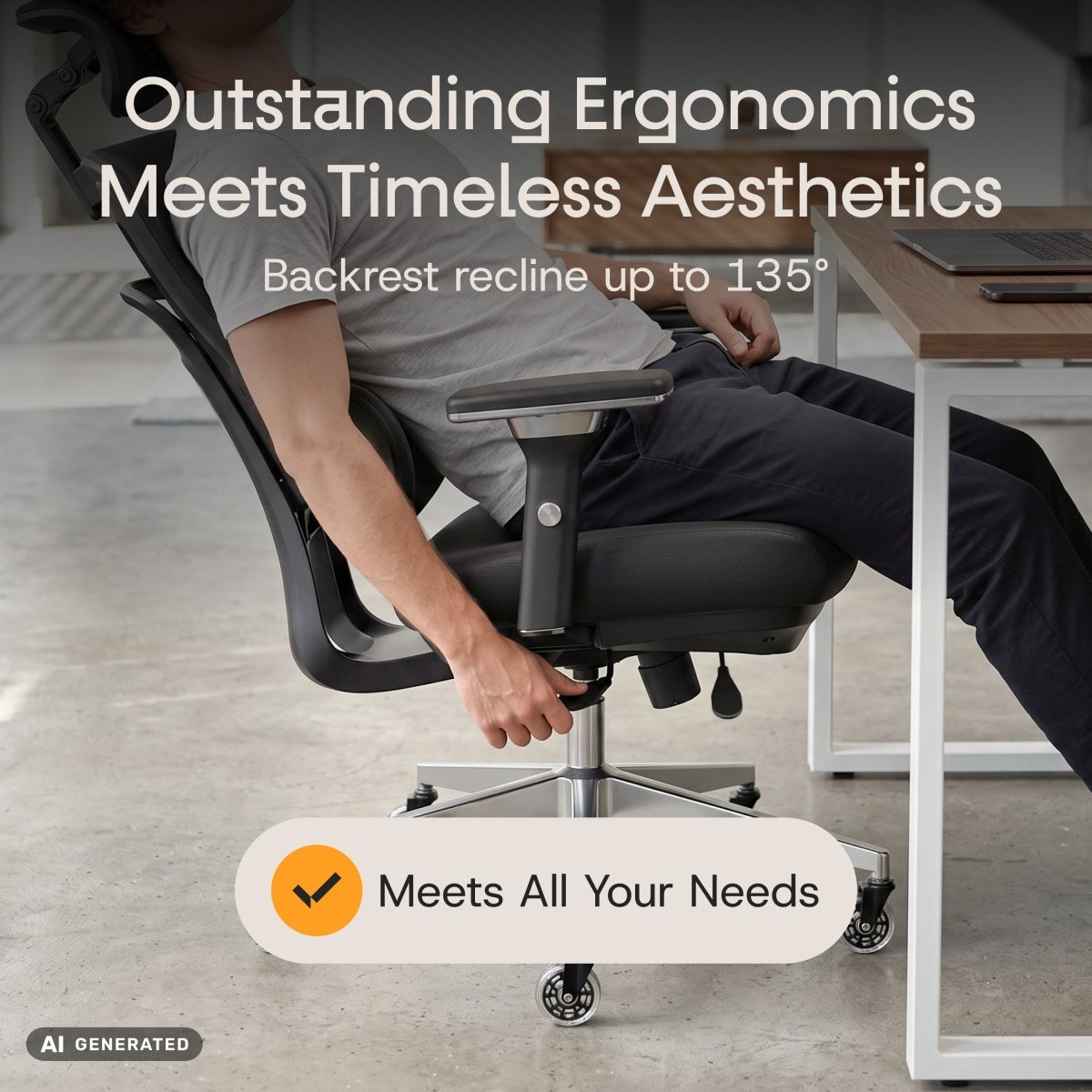 ProSeat – Ergonomic Office Chair - ClouvouChairs - US Cream/Gray