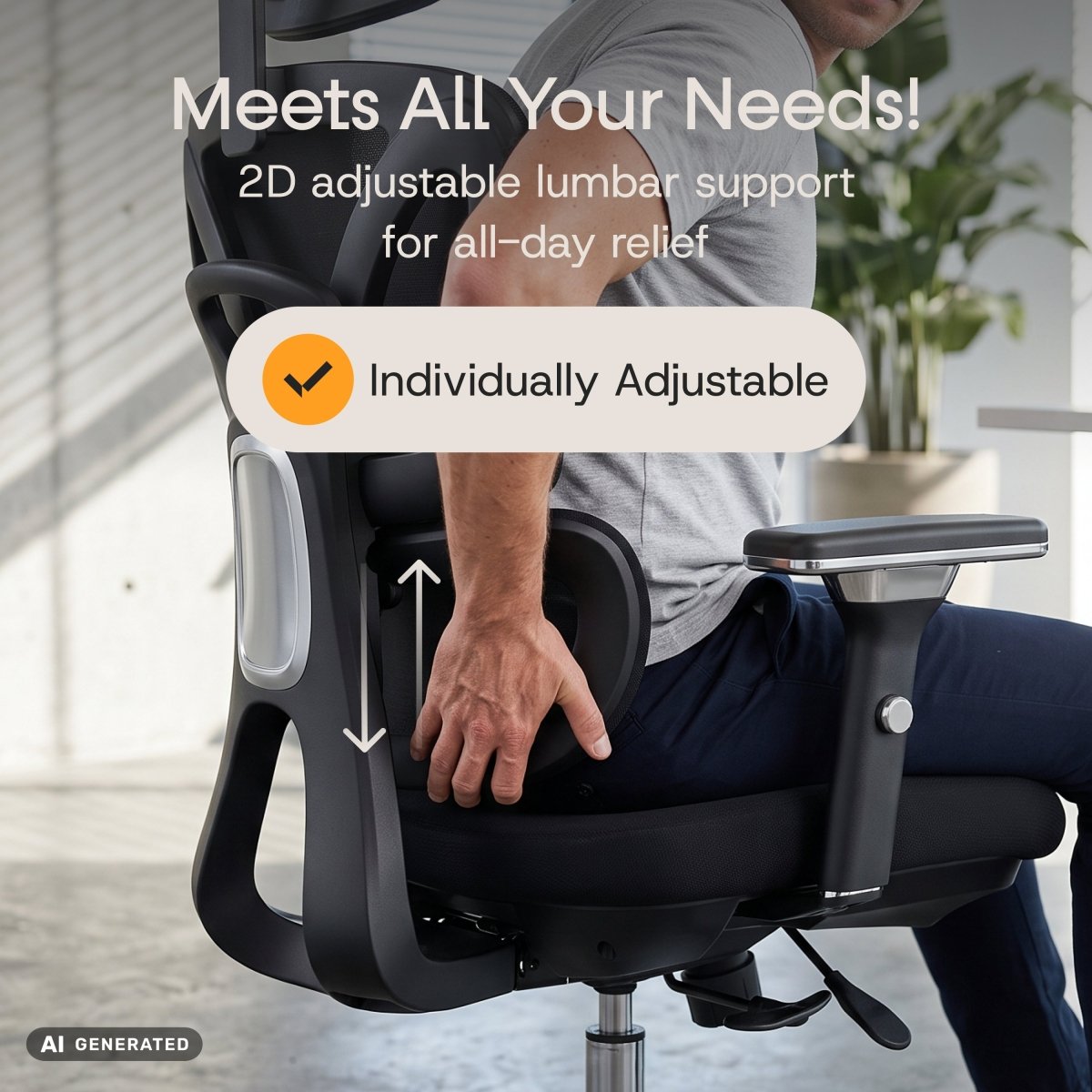 ProSeat – Ergonomic Office Chair - ClouvouChairs - US Cream/Gray