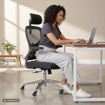 SmartSeat – Ergonomic Office Chair - ClouvouChairs - US Black