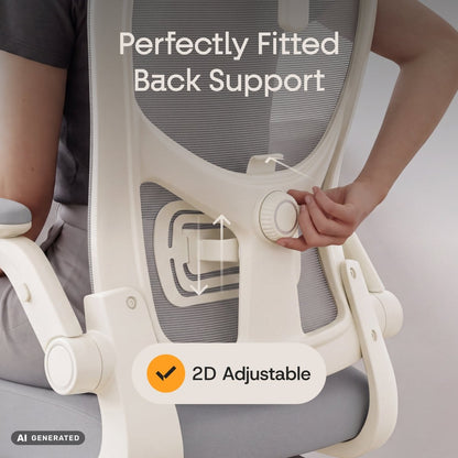 SmartSeat – Ergonomic Office Chair - ClouvouChairs - US Cream/Gray