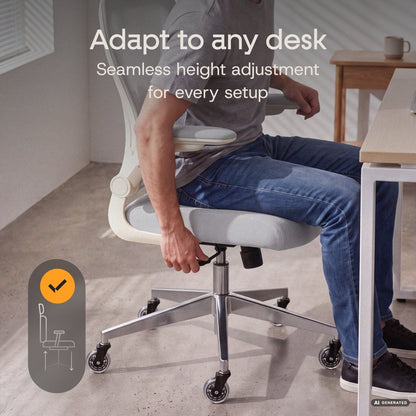 SmartSeat – Ergonomic Office Chair - ClouvouChairs - US Cream/Gray