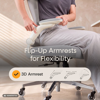 SmartSeat – Ergonomic Office Chair - ClouvouChairs - US Cream/Gray